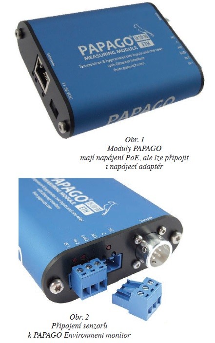 Měřicí moduly PAPAGO už komunikují po Ethernetu, WiFi i GPRS